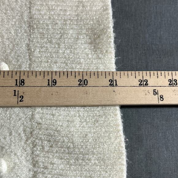 Madewell Bobble Dashwood V-Neck Sweater Womens Small Ivory Knit Wool Blend - Picture 8 of 9